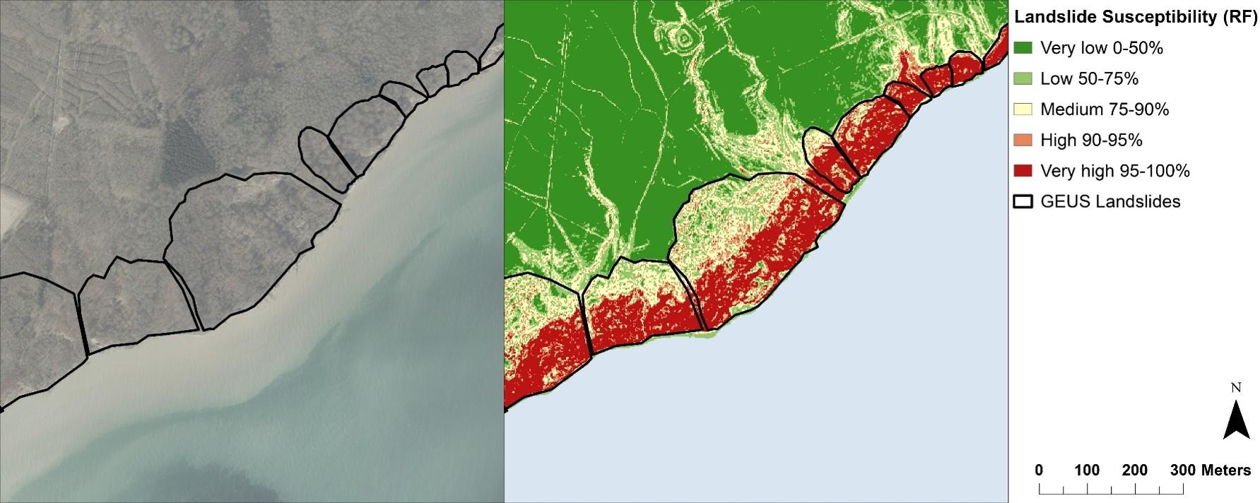 Previous landslides in an area and the probability of landslides in the future 